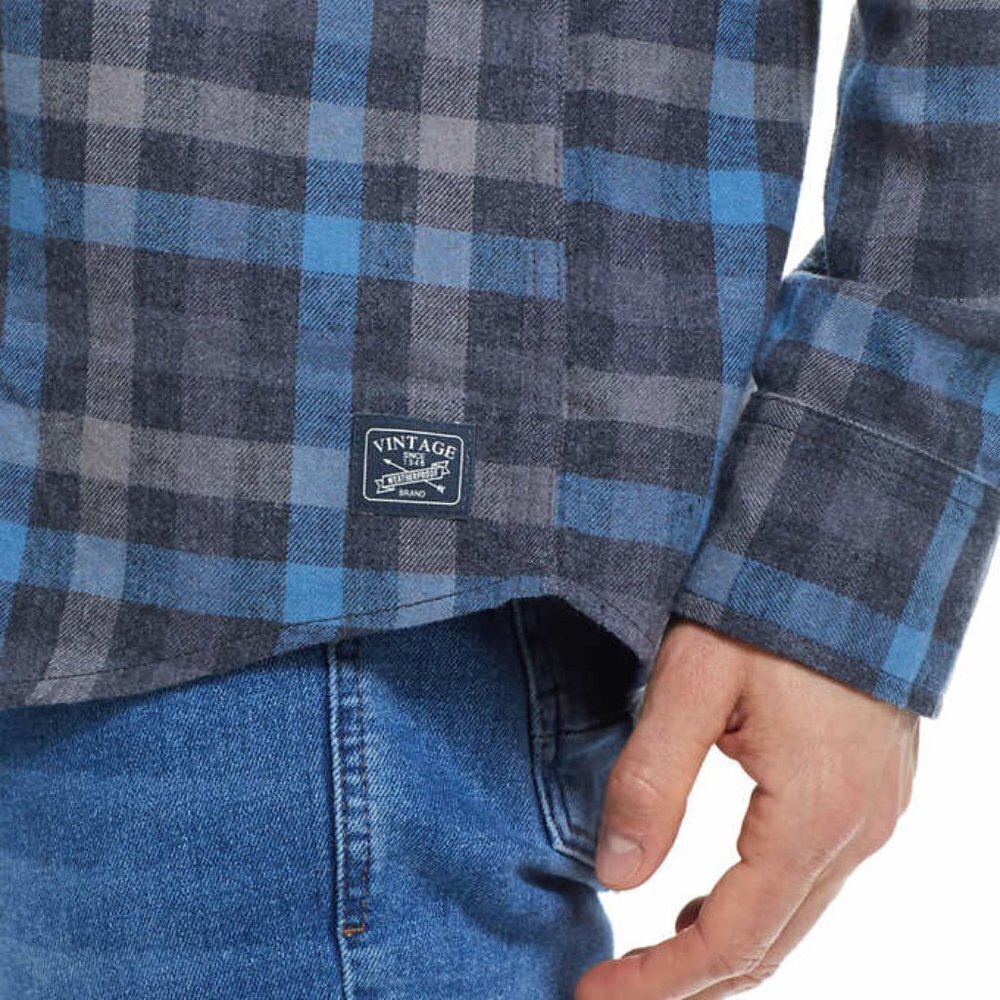 Blue Plaid Flannel Vintage Weatherproof Brand. NWT​​​​​​​​​​​ - Picture 4 of 5